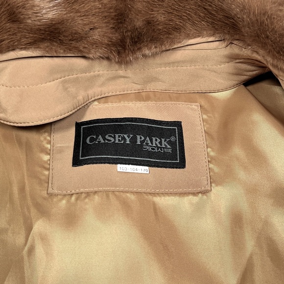 Casey Park genuine mink color trench coat jacket - Picture 11 of 12